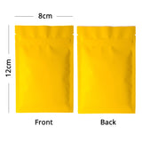 Right Angle Flat Bottom Aluminum Foil Mylar Bags Smell Proof Heat Sealing Matte Yellow Zip Lock Pouches Snack Candy Package