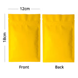 Right Angle Flat Bottom Aluminum Foil Mylar Bags Smell Proof Heat Sealing Matte Yellow Zip Lock Pouches Snack Candy Package