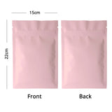 Aluminum Foil Various Size Matte Pink Mylar Bags Eco-friendly Smell Proof Heat Sealing Snack Ziplock Storage Pouches