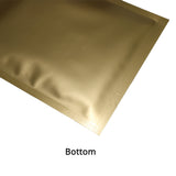 Matte Gold Aluminum Foil Heat Sealing Mylar Package Bags Flat Bottom Right Angle Zip Lock Pouches