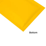 Right Angle Flat Bottom Aluminum Foil Mylar Bags Smell Proof Heat Sealing Matte Yellow Zip Lock Pouches Snack Candy Package