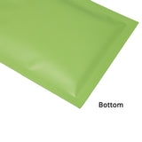 Aluminum Foil Flat Bottom Matte Green Mylar Bags Resealable Heat Sealing Zip Lock Pouches with Tear Notch