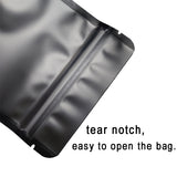 Matte Black One Side Frosted Transparent Mylar Package Bags Resealable Aluminum Foil Heat Seal Flat Bottom Zip Lock Pouch