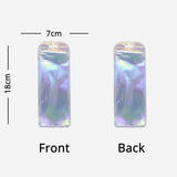 Various Size Clear Window Silver Holographic Zip Lock Pouch Smell Proof Resealable Product Packaging Ziplock Bag