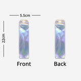 Various Size Clear Window Silver Holographic Zip Lock Pouch Smell Proof Resealable Product Packaging Ziplock Bag