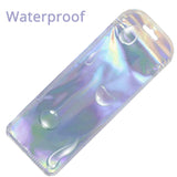 Various Size Clear Window Silver Holographic Zip Lock Pouch Smell Proof Resealable Product Packaging Ziplock Bag