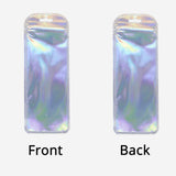 Various Size Clear Window Silver Holographic Zip Lock Pouch Smell Proof Resealable Product Packaging Ziplock Bag