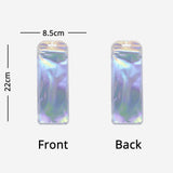 Various Size Clear Window Silver Holographic Zip Lock Pouch Smell Proof Resealable Product Packaging Ziplock Bag
