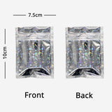 Various Size Shining Star Holographic Zipper Pouch Smell Proof Reclosable Ziplock Aluminum Foil Mylar Bag