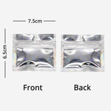 Various Size Shining Star Holographic Zipper Pouch Smell Proof Reclosable Ziplock Aluminum Foil Mylar Bag