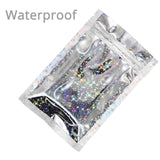 Various Size Shining Star Holographic Zipper Pouch Smell Proof Reclosable Ziplock Aluminum Foil Mylar Bag