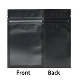 Custom Printed:7.5x13cm One Side Clear Matte Zip Lock Pouches Resealable Various Color Flat Plastic Packag e Bags with Frosted Window