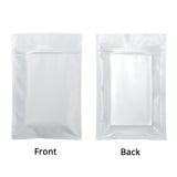 Custom Printed:7.5x13cm One Side Clear Matte Zip Lock Pouches Resealable Various Color Flat Plastic Packag e Bags with Frosted Window