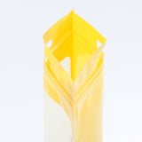 Glossy Yellow Flat Bottom Plastic Bag Eco-friendly Waterproof Zip Lock Pouches With Butterfly Hole