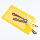 Glossy Yellow Flat Bottom Plastic Bag Eco-friendly Waterproof Zip Lock Pouches With Butterfly Hole