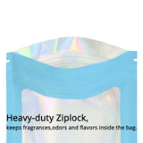 Reusable Myalr Package Bags Resealable Various Sizes Smell Proof Glossy Blue Flat Bottom Foil Heat Sealing Ziplock Pouches