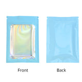 Reusable Myalr Package Bags Resealable Various Sizes Smell Proof Glossy Blue Flat Bottom Foil Heat Sealing Ziplock Pouches