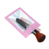 Glossy Pink Mylar Bags Eco-friendly Heat Sealable Foil Flat Zip Lock Pouches Jewelry Zipper Storage