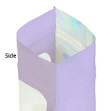 Reusable Flat Bottom Mylar Package Bags Resealable Eco-friendly Heat Sealing Foil Glossy Purple Zip Lock Pouches