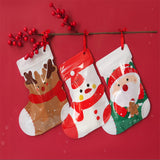 100pcs Flat Plastic Santa Claus Christmas Snowman Elk Ziplock Candy Cookie Sweet Gift Stocking Pouch Christmas Mylar Packing Bag