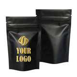 500Pcs Low MOQ Personalized Promotional Logo Ziplock Foil Pouch Smell Proof Stand Up Coffee Zipper Lock Custom Printed Mylar Bags