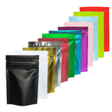 500Pcs Low MOQ Personalized Promotional Logo Ziplock Foil Pouch Smell Proof Stand Up Coffee Zipper Lock Custom Printed Mylar Bags