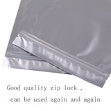 One Side Clear Mylar Plastic Bags 9x14cm Eco-friendly Smell Proof Coffee Bean Doypack Glossy Silver Stand Up Zip Lock Pouches