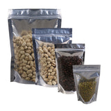 One Side Clear Mylar Plastic Bags 9x14cm Eco-friendly Smell Proof Coffee Bean Doypack Glossy Silver Stand Up Zip Lock Pouches