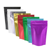 Custom Printed:Matte Forsted Front Stand Up Eco Metallic Mylar Plastic Packaging Zipper Bag Household Multi Function Storage Pouch
