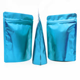 Matte Blue Aluminum Foil Stand Up Storage Pouches Resealable Round Corner Doypack Heat Sealable Zip Lock Mylar Packaging Bags