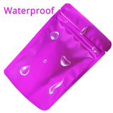 Matte Pink Purple Double-Sided Same Color Frosted Material Stand Up Bottom Mylar Bags Resealable Aluminum Foil Heat Sealing Zip Lock Pouches