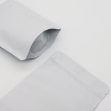 Matte White Aluminum Foil Stand Up Mylar Bags Reusable Vacuum Smell Proof Heat Preservation Doypack Food Snack Pouches