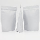 Matte White Aluminum Foil Stand Up Mylar Bags Reusable Vacuum Smell Proof Heat Preservation Doypack Food Snack Pouches