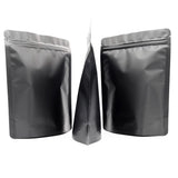 Aluminum Foil Black Mylar Packaging Bags Round Corner Doypack Double-Sided Same Color Frosted Material Stand Up Zip Lock Pouches