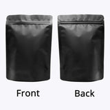 Aluminum Foil Black Mylar Packaging Bags Round Corner Doypack Double-Sided Same Color Frosted Material Stand Up Zip Lock Pouches