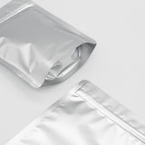 Matte Silver Heat Seal Stand Up Zip Lock Pouches Reusable Water Proof Various Sizes Aluminum Foil Mylar Pcakaging Bags Food Tea Coffee Bean Doypack