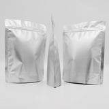 Matte Silver Heat Seal Stand Up Zip Lock Pouches Reusable Water Proof Various Sizes Aluminum Foil Mylar Pcakaging Bags Food Tea Coffee Bean Doypack