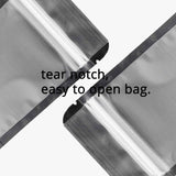 Matte Black Zip Lock Mylar Resealable Round Corner One Side Clear Aluminum Foil Stand Up Doypack Food Nut Coffee Bean Candy Pouche