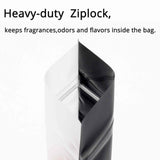 Matte Black Zip Lock Mylar Resealable Round Corner One Side Clear Aluminum Foil Stand Up Doypack Food Nut Coffee Bean Candy Pouche