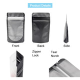 Matte Black Frosted Zipper Mylar Bag Smell Proof Reclosable Dried Cashew Nut Beans Packaging Stand Up Ziplock Pouch with Window