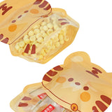 Cartoon Animal Printing Mylar Bags Resealable Water Proof Glossy Stand Up Zip Lock Food Storage Pouches With Clear Window