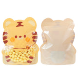 Cartoon Animal Printing Mylar Bags Resealable Water Proof Glossy Stand Up Zip Lock Food Storage Pouches With Clear Window