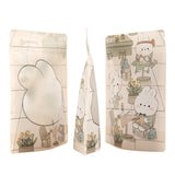 13X18CM 16X23CM Four Rabbit Designs Assorted Doypack Smell Proof Reclosable Cookies Candies  Gif Ziplock Pouch for Kids