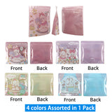 13x13cm Square Stand Up Zipper Doypack Smell Proof Reclosable Food Packaging Cute Animal Colorful Printed Zip Lock Bags