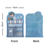 Plastic Cartoon Printed  Stand Up Zipper Pouch Smell Proof  Candies Cookies Food Storage Packaging Ziplock Bag