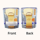 10x12cm Dollar Money Print Stand Up Pouch Frosted Window Smell Proof Herbal Flower Zip Lock 3.5g Mylar Bags