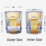 10x12cm Dollar Money Print Stand Up Pouch Frosted Window Smell Proof Herbal Flower Zip Lock 3.5g Mylar Bags