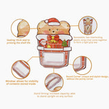 Lovely Cartoon Bear Smell Proof Stand Up Zipper Pouch Cookie Snacks Gift Plastic Packaging Ziplock Bags