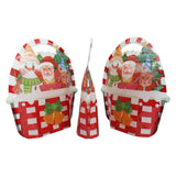 50Pcs Stand Up Santa Clause Basket Pouch Christmas  Candy Cookie Smell Proof Plastic Packaging Ziplock  Bags