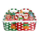 50Pcs Stand Up Santa Clause Basket Pouch Christmas  Candy Cookie Smell Proof Plastic Packaging Ziplock  Bags